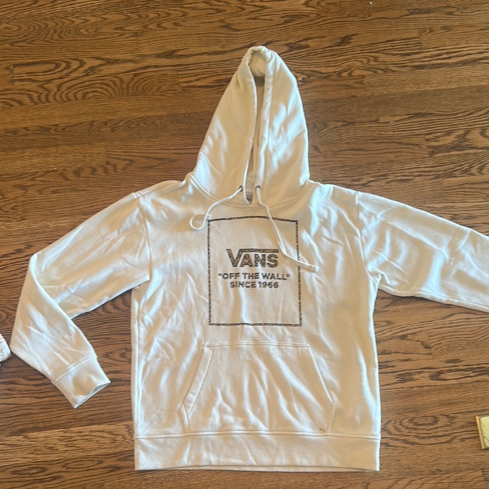 Vans White Sweater Classic Cotton Blend